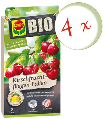 4 x COMPO BIO Kirschfruchtfliegen-Fallen, 3 Stück