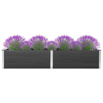 vidaXL Garten-Hochbeet 200x100x54 cm WPC Grau