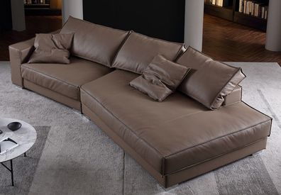 Moderne Sofas Ledersofa Couch Wohnlandschaft Sofa Ecke Design Eck Ecksofa L-Form