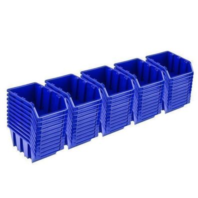 Set 50 x Stapelboxen NP4 blau Lagerboxen Sortierboxen