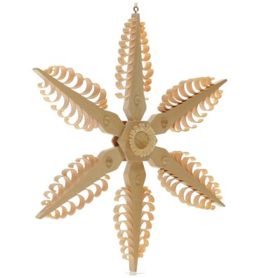 Fensterschmuck Spanstern Mitte mit Rosette Beidseitig Ø21cm NEU Weihnachtsstern