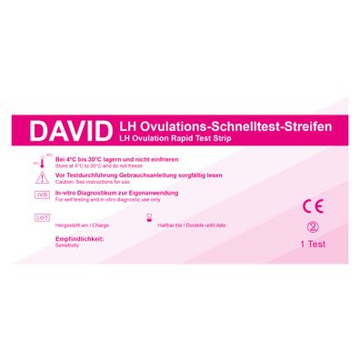 50 x David Ovulationstest Streifen, LH Schnelltest, 20miu/ml