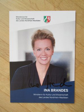 Nordrhein-Westfalen CDU Ministerin Ina Brandes - handsigniertes Autogramm!!!