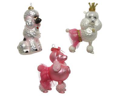 Hund glas L6.70b9.40h13 cm a3 Weihnachten Decoris