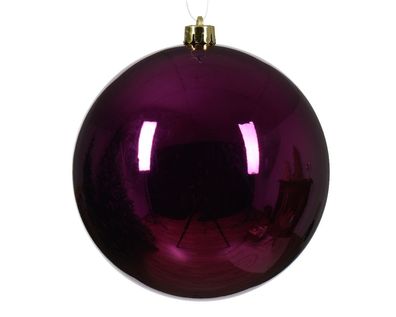 Weihnachtskugel plastik d14 cm violett Weihnachten Decoris