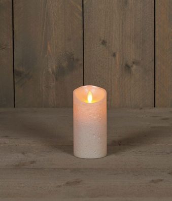 Kerze Wachs Perle Rustic Moving Flame 7,5X15Cm 3Xaaa/Zeitschaltuhr Anna's collect