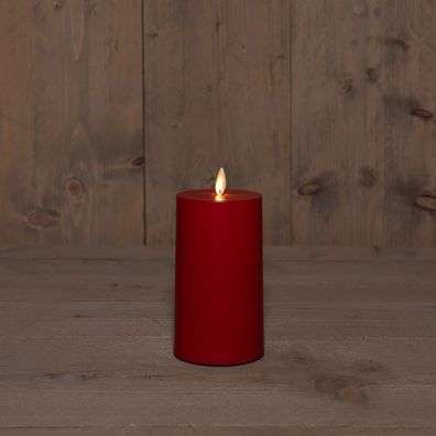 B.O.T. Outdoor Candle Kerze Moving Flame 8X16 cm Rot 2Xc (500H) Anna's collection