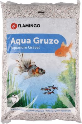 Dekorativer Stein calsto weiß 8 kg 1 3 mm für Aquarium Flamingo