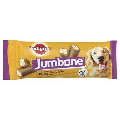 Hundesnack Jumbone Medium Chewy Bar Huhn & Lamm 2 Stück Pedigree