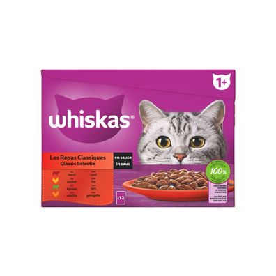 Classic Selection in Saucen Mahlzeitentüten Multipack 12x85g Tiernahrung I Whiskas