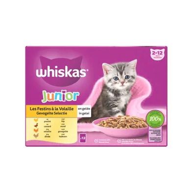 Junior Poultry Selection in Gelee Multipack 12x85g Haustiersnack Whiskas