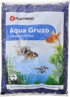 Kies neon dunkelblau 1 kg Aquaria Flamingo