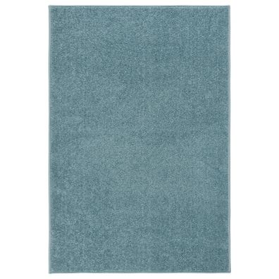 vidaXL Teppich Kurzflor 160x230 cm Blau