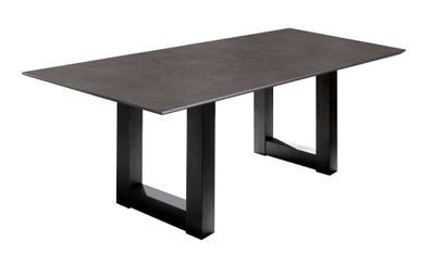 Esstisch ausziehbar Eila 9 160 x 90 x 75 Schwarzstahl/Keramik 13389