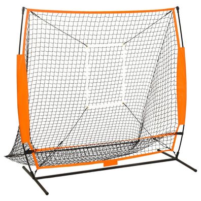 vidaXL Multisport-Übungsnetz Baseball Schwarz 174x76x158,5 cm