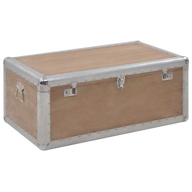 vidaXL Aufbewahrungsbox Tannenholz Massiv 91x52x40 cm Braun