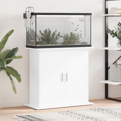 vidaXL Aquariumständer Hochglanz-Weiß 81x36x73 cm Holzwerkstoff