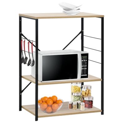 vidaXL Mikrowellenregal Schwarz Eiche 60×39,6×79,5 cm Holzwerkstoff