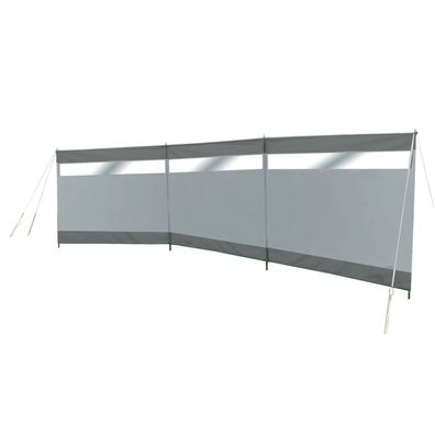 Bo-Camp Windschutz mit Fenster Dennis 500x140 cm Grau