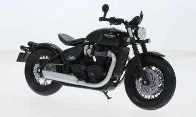 Triumph Bonneville Bobber schwarz, Welly Motorrad Modell 1:12