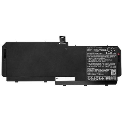 Ersatzakku - CS-HPZ175NB - HP ZBook 17 G5 / AM06095XL - 11,55 Volt 8200mAh Li-Ion