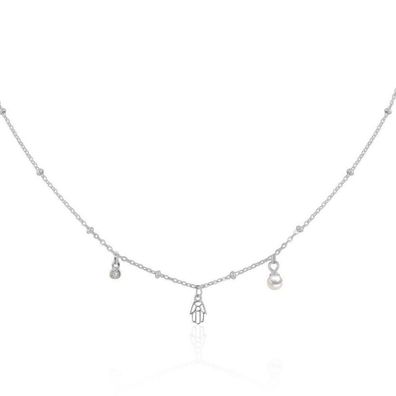 Luna-Pearls - 216.0956 - Collier - Damen - 925er Silber rhodiniert