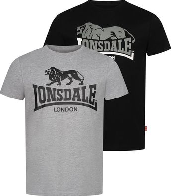 Lonsdale Loscoe T-Shirt normale Passform Doppelpack