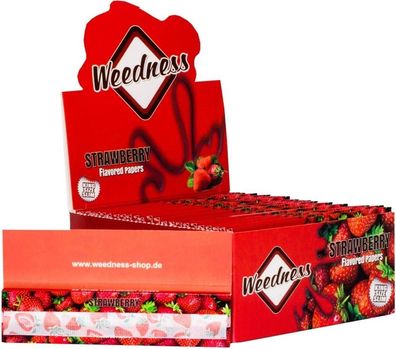 Weedness Long-Paper mit Geschmack King Size Strawberry - Bunte Papers