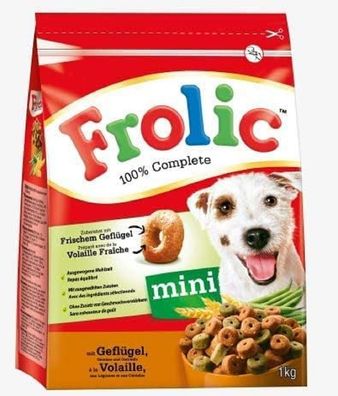 Frolic Hundefutter - Trockenfutter für kleine Hunde mit Mini mit Geflügel, Gemüse