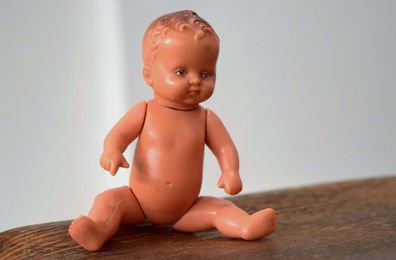 DDR Quietsch Figur Gummitier Antik Baby Alt Vintage Bade Spielzeug Ost VEB