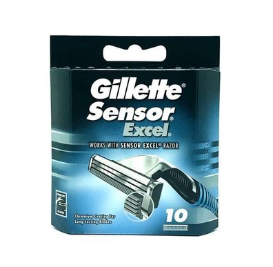 10 Gillette Sensor Excel Klingen Rasierklingen Klingen NEU/OVP