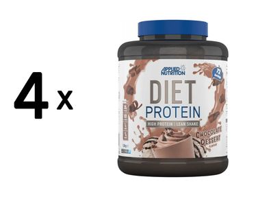 4 x Applied Nutrition Diet Whey (1800g) Chocolate Dessert