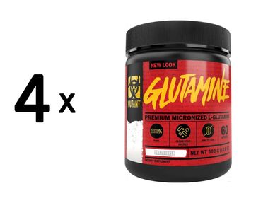 4 x Mutant Mutant Core Series L-Glutamine (300g)