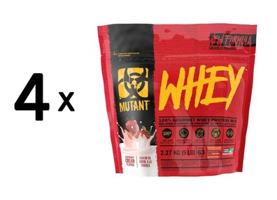 4 x Mutant Mutant Whey (5lbs) Strawberry Cream