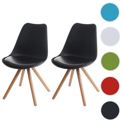 2er-Set Esszimmerstuhl Malmö T501, Retro Design