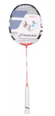 Babolat First IWhite/I Red Badmintonschläger besaitet