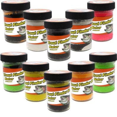 FTM Trout Finder Bait Forellenteig Natur vers. Farben Forellenpaste