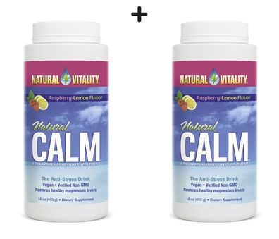 2 x Natural Calm, Raspberry Lemon - 453g