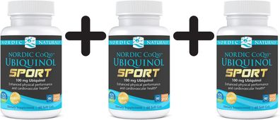 3 x Nordic CoQ10 Ubiquinol Sport, 100mg - 60 softgels