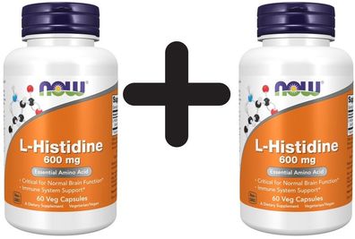 2 x L-Histidine, 600mg - 60 vcaps