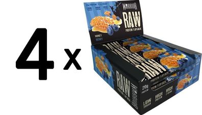 4 x Raw Protein Flapjack, Honey Berry - 12 bars