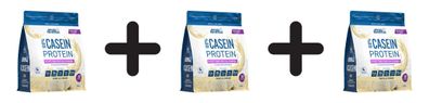 3 x 100% Casein Protein, Vanilla Cream - 900g