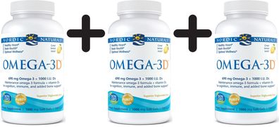 3 x Omega-3D, 690mg Lemon - 120 softgels