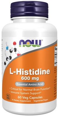 L-Histidine, 600mg - 60 vcaps