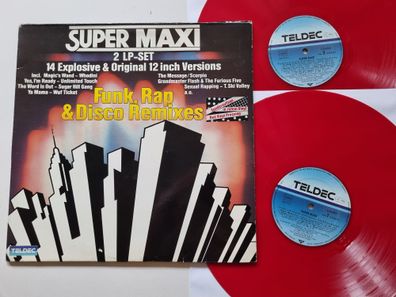 Various - Super Maxi (Funk, Rap & Disco Remixes) 2x LP Germany RED VINYL