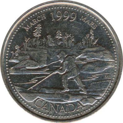 Kanada 25 Cents 1999 Millenium - April*