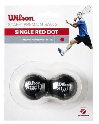 Wilson Staff Premium Balls Single Red Dot Squashbälle