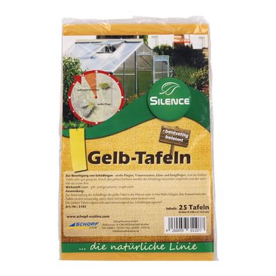 Silence Gelbtafeln groß - 25 Stück