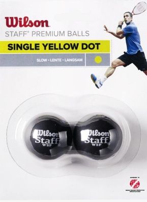 Wilson Staff Premium Balls Double Yellow Dot Squashbälle