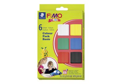 Staedtler Modelliermasse Fimo Kids Colour Pack Basic 6St